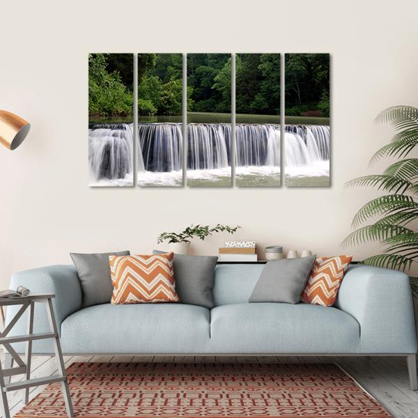 Natural Dam Falls Arkansas Canvas Wall Art-5 Horizontal-Gallery Wrap-22" x 12"-Tiaracle