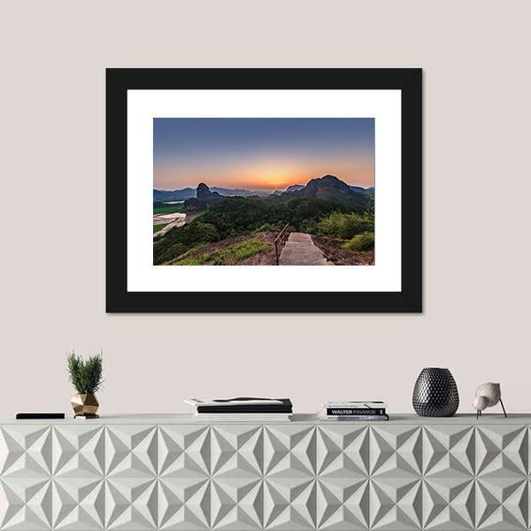 Natural Landscape Of Longhushan Canvas Wall Art-1 Piece-Framed Print-20" x 16"-Tiaracle