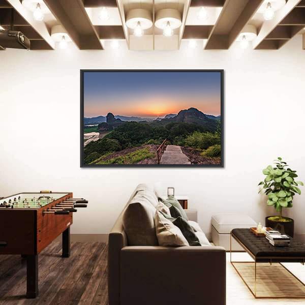 Natural Landscape Of Longhushan Canvas Wall Art-3 Horizontal-Gallery Wrap-25&quot; x 16&quot;-Tiaracle