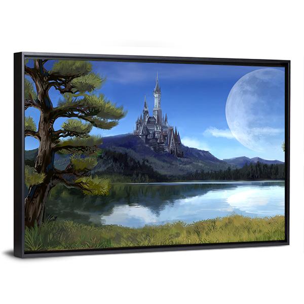 Natural Riverside Lake Canvas Wall Art-3 Horizontal-Gallery Wrap-25" x 16"-Tiaracle
