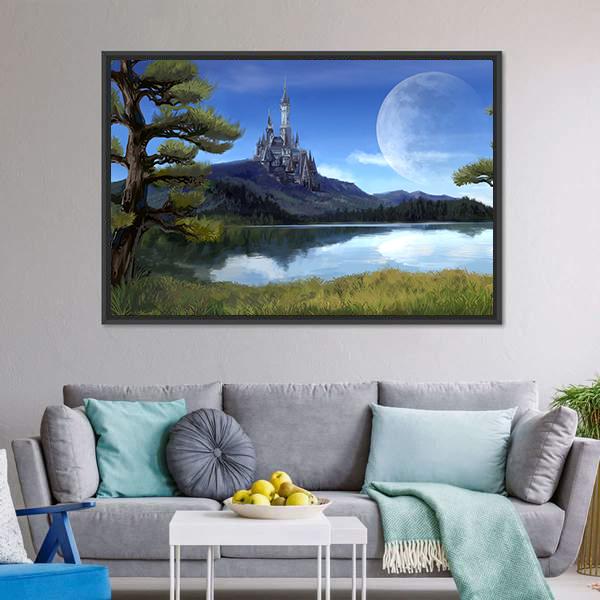 Natural Riverside Lake Canvas Wall Art-3 Horizontal-Gallery Wrap-25" x 16"-Tiaracle