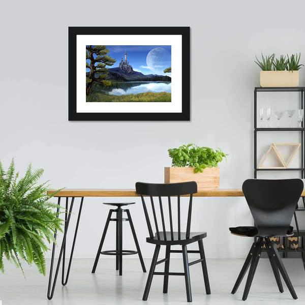 Natural Riverside Lake Canvas Wall Art-3 Horizontal-Gallery Wrap-25" x 16"-Tiaracle