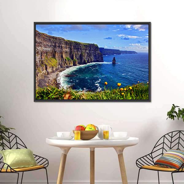 Breathtaking Sea Canvas Wall Art-1 Piece-Floating Frame-24" x 16"-Tiaracle