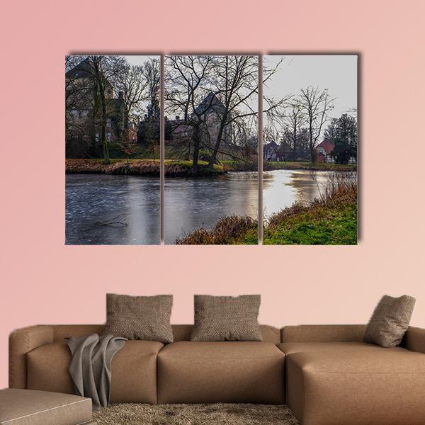 Natural Stream Germany Canvas Wall Art-3 Horizontal-Gallery Wrap-25" x 16"-Tiaracle