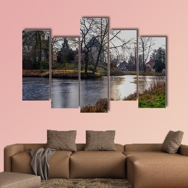 Natural Stream Germany Canvas Wall Art-5 Pop-Gallery Wrap-47" x 32"-Tiaracle