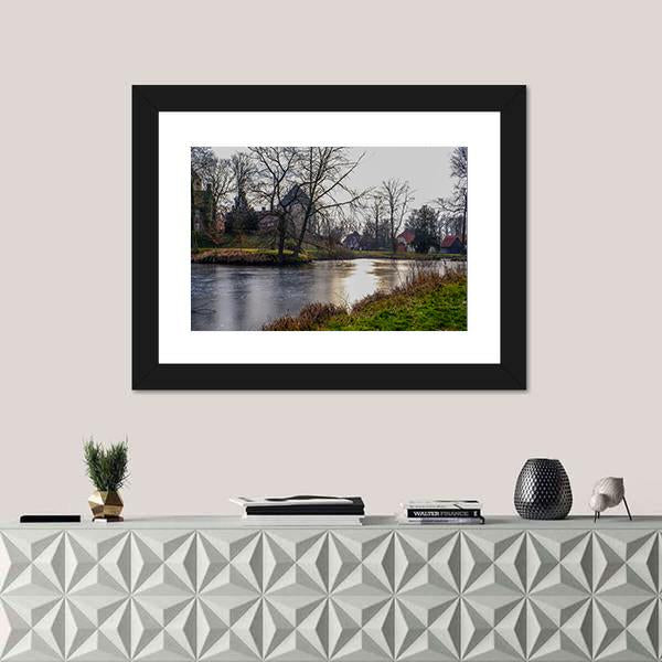 Natural Stream Germany Canvas Wall Art-1 Piece-Framed Print-20" x 16"-Tiaracle