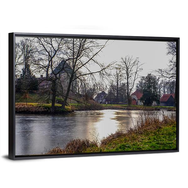 Natural Stream Germany Canvas Wall Art-3 Horizontal-Gallery Wrap-25" x 16"-Tiaracle