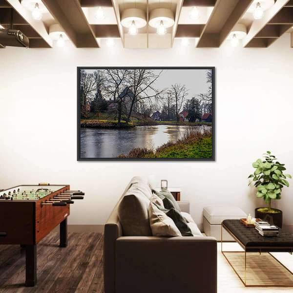 Natural Stream Germany Canvas Wall Art-3 Horizontal-Gallery Wrap-25" x 16"-Tiaracle