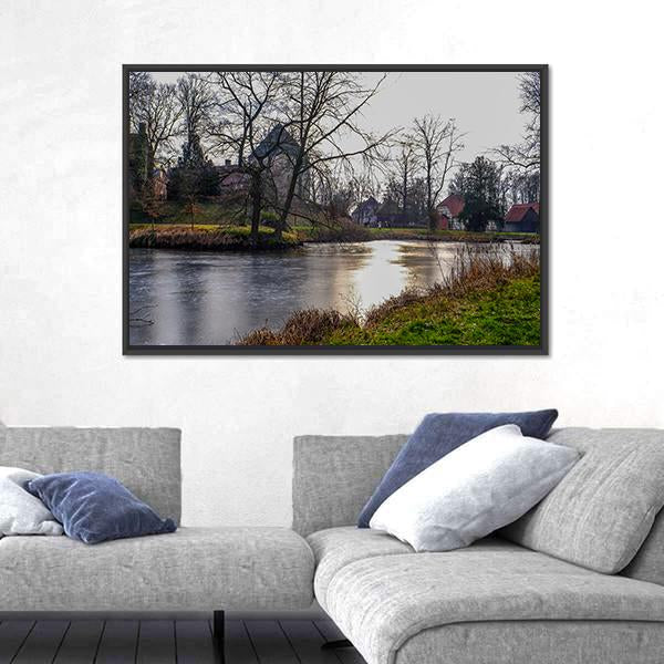 Natural Stream Germany Canvas Wall Art-3 Horizontal-Gallery Wrap-25" x 16"-Tiaracle