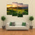 Mountain Valley During Sunrise Canvas Wall Art-4 Pop-Gallery Wrap-50" x 32"-Tiaracle