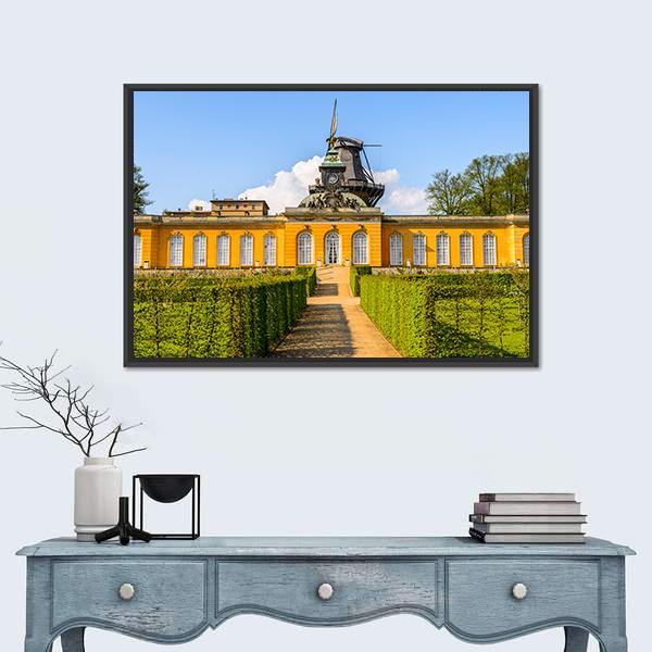 Nature & Architecture Of Potsdam Canvas Wall Art-1 Piece-Floating Frame-24" x 16"-Tiaracle