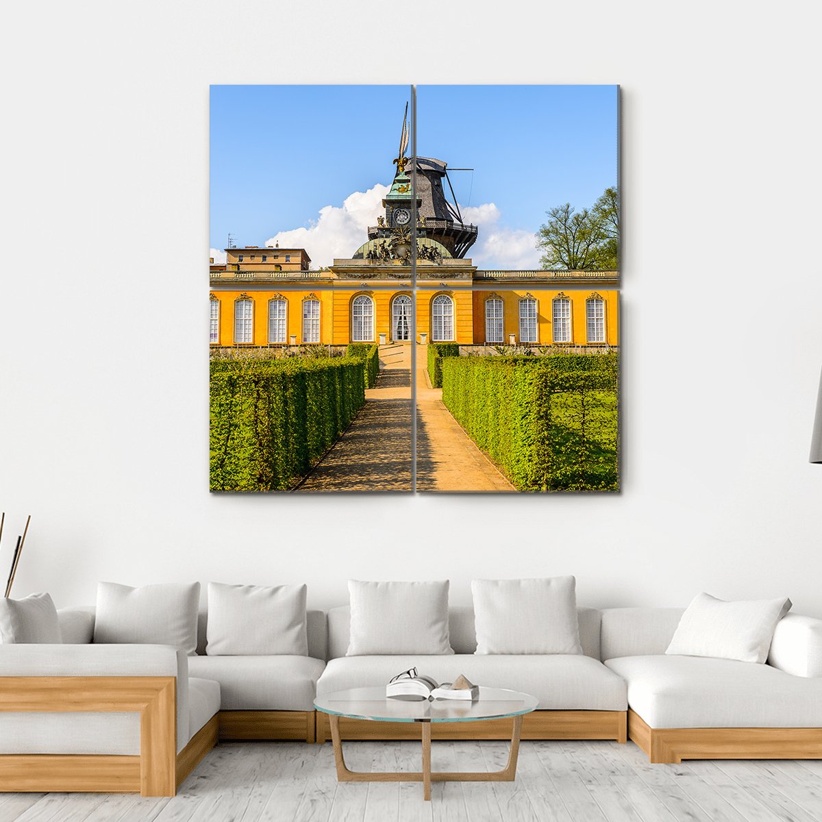 Nature & Architecture Of Potsdam Canvas Wall Art-4 Square-Gallery Wrap-17" x 17"-Tiaracle