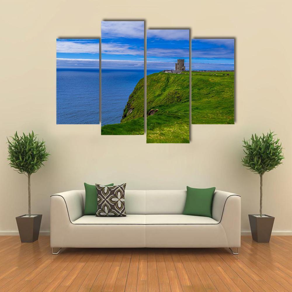 Cliffs Of Moher In Summer Canvas Wall Art-4 Pop-Gallery Wrap-50" x 32"-Tiaracle