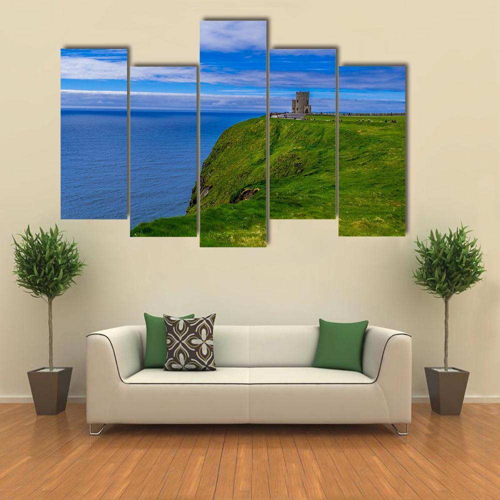 Cliffs Of Moher In Summer Canvas Wall Art-5 Pop-Gallery Wrap-47" x 32"-Tiaracle