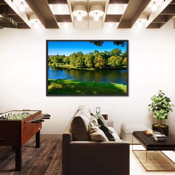 Nature In Kastellet Canvas Wall Art-3 Horizontal-Gallery Wrap-25" x 16"-Tiaracle