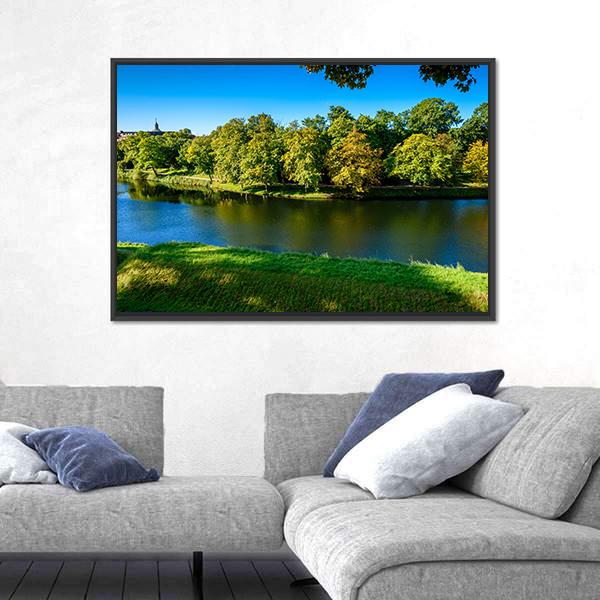 Nature In Kastellet Canvas Wall Art-3 Horizontal-Gallery Wrap-25" x 16"-Tiaracle
