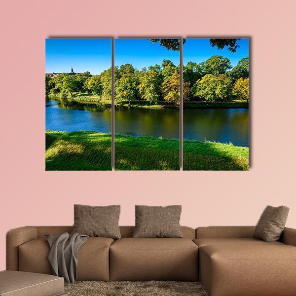 Nature In Kastellet Canvas Wall Art-3 Horizontal-Gallery Wrap-37" x 24"-Tiaracle