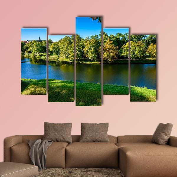 Nature In Kastellet Canvas Wall Art-5 Pop-Gallery Wrap-47" x 32"-Tiaracle