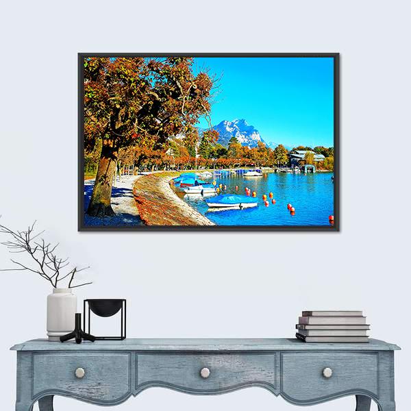 Nature In Swiss Canvas Wall Art-1 Piece-Floating Frame-24" x 16"-Tiaracle
