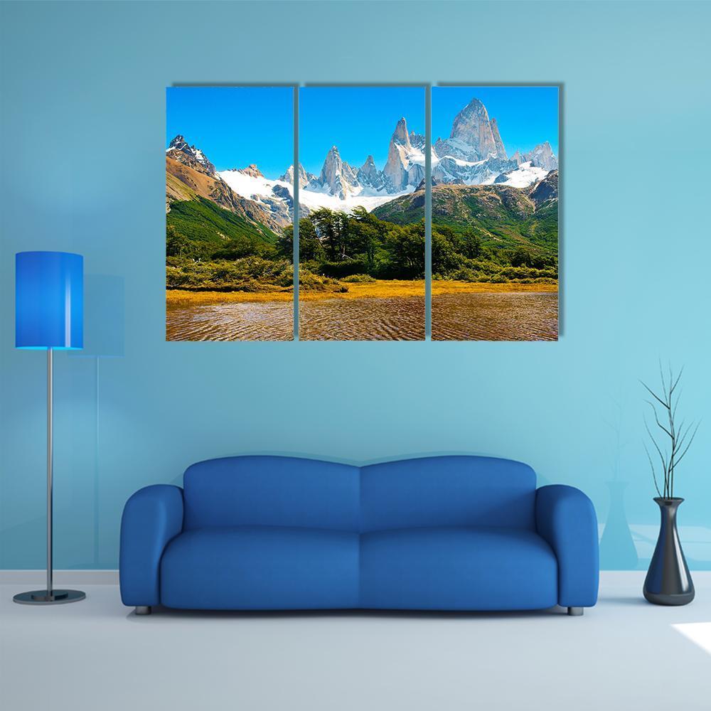 Landscape In Los Glaciares Canvas Wall Art-3 Horizontal-Gallery Wrap-37" x 24"-Tiaracle