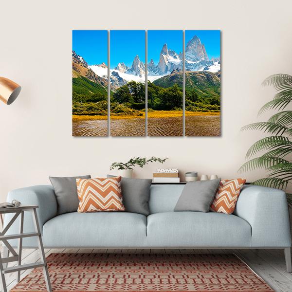 Landscape In Los Glaciares Canvas Wall Art-4 Horizontal-Gallery Wrap-34" x 24"-Tiaracle