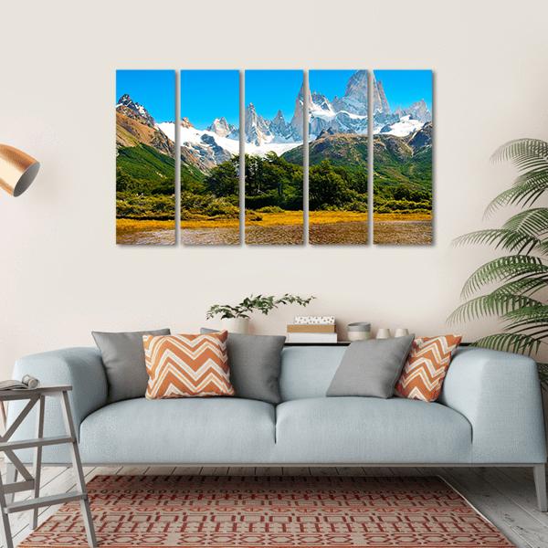 Landscape In Los Glaciares Canvas Wall Art-5 Horizontal-Gallery Wrap-22" x 12"-Tiaracle
