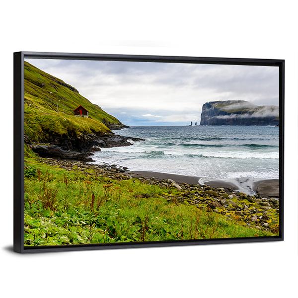 Nature Of Eysturoy Canvas Wall Art-3 Horizontal-Gallery Wrap-25" x 16"-Tiaracle