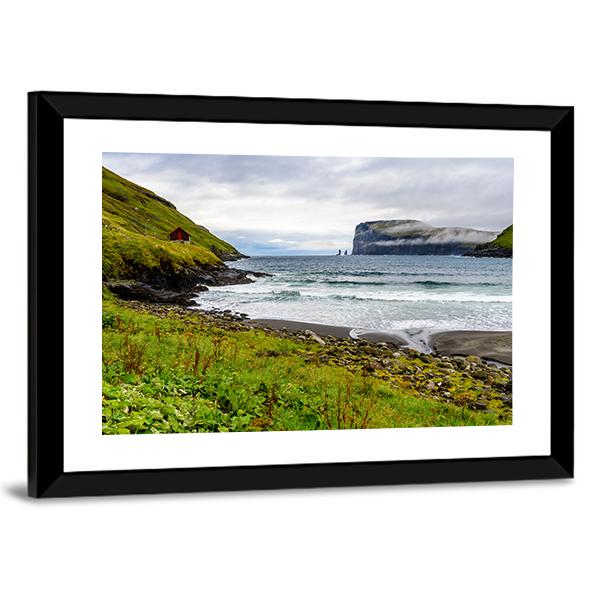 Nature Of Eysturoy Canvas Wall Art-3 Horizontal-Gallery Wrap-25" x 16"-Tiaracle