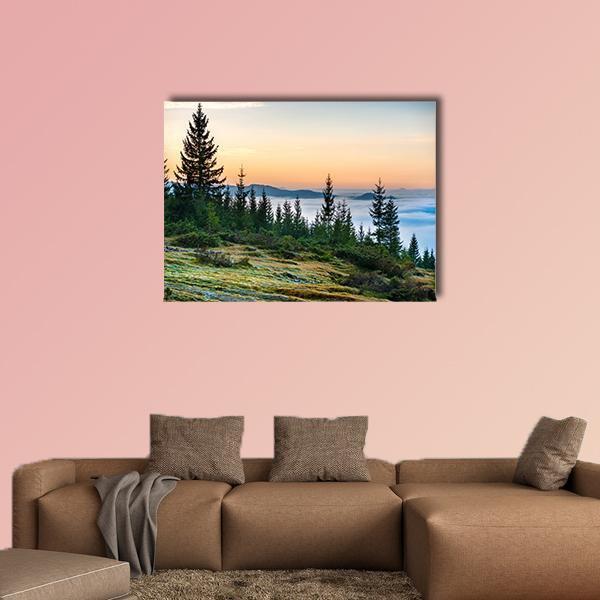 Nature With Clouds Ocean Canvas Wall Art-4 Horizontal-Gallery Wrap-34" x 24"-Tiaracle