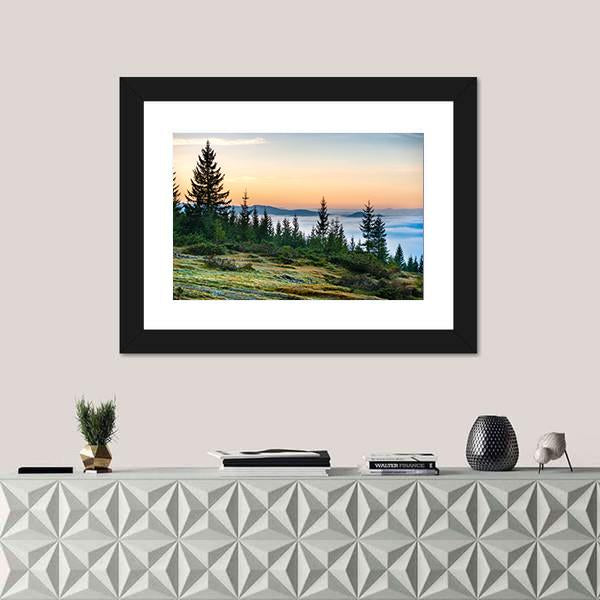 Nature With Clouds Ocean Canvas Wall Art-1 Piece-Framed Print-20" x 16"-Tiaracle