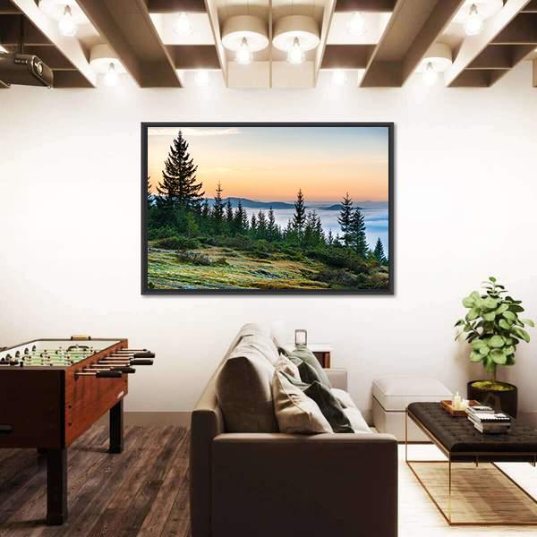 Nature With Clouds Ocean Canvas Wall Art-3 Horizontal-Gallery Wrap-25" x 16"-Tiaracle