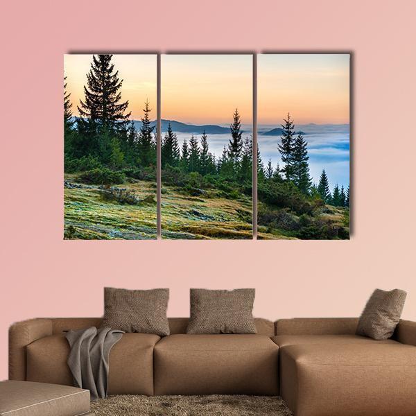 Nature With Clouds Ocean Canvas Wall Art-3 Horizontal-Gallery Wrap-37" x 24"-Tiaracle