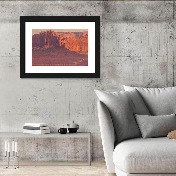 Navajo Park Of Monument Valley Canvas Wall Art-3 Horizontal-Gallery Wrap-25" x 16"-Tiaracle