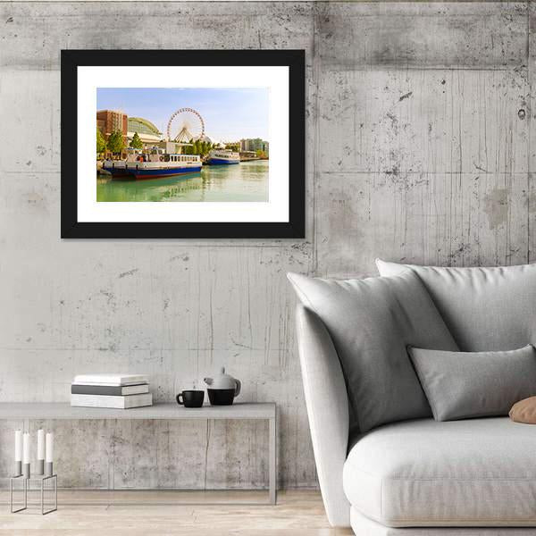 Navy Pier Chicago Canvas Wall Art-3 Horizontal-Gallery Wrap-25" x 16"-Tiaracle