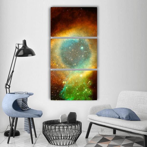 Nebula &amp; Star Field Vertical Canvas Wall Art-3 Vertical-Gallery Wrap-12" x 25"-Tiaracle