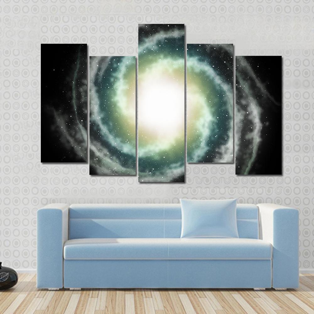 Nebula In Sky Canvas Wall Art-5 Pop-Gallery Wrap-47" x 32"-Tiaracle