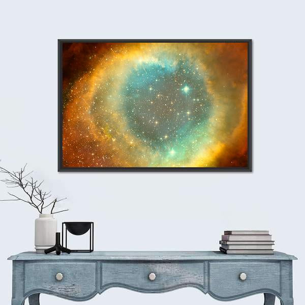 Nebula &amp; Star Field Canvas Wall Art-1 Piece-Floating Frame-24" x 16"-Tiaracle