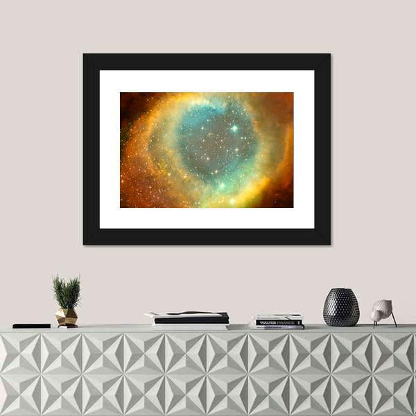 Nebula &amp; Star Field Canvas Wall Art-1 Piece-Framed Print-20" x 16"-Tiaracle