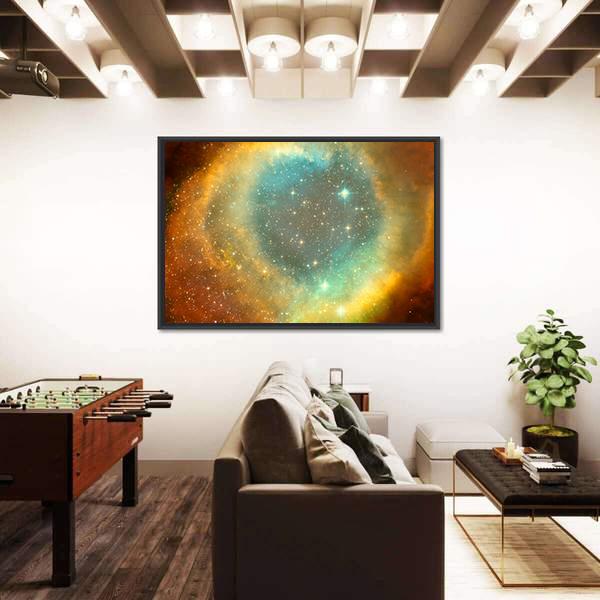 Nebula &amp; Star Field Canvas Wall Art-3 Horizontal-Gallery Wrap-25" x 16"-Tiaracle