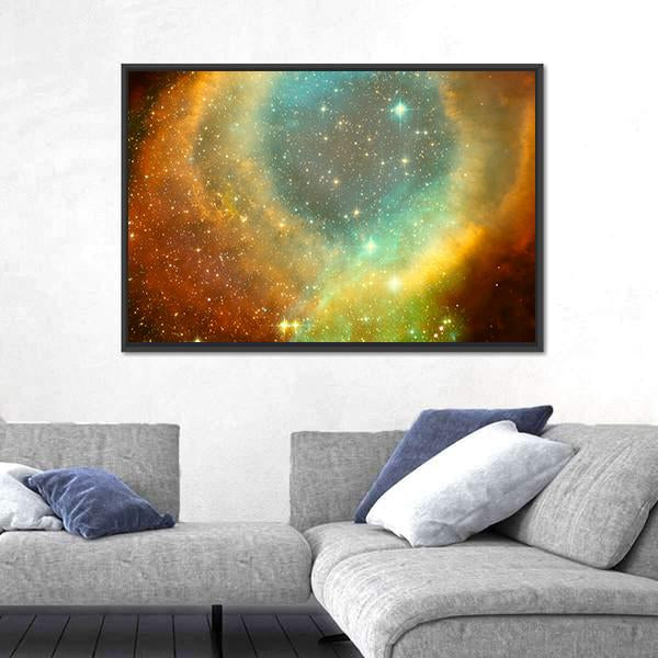 Nebula &amp; Star Field Canvas Wall Art-3 Horizontal-Gallery Wrap-25" x 16"-Tiaracle