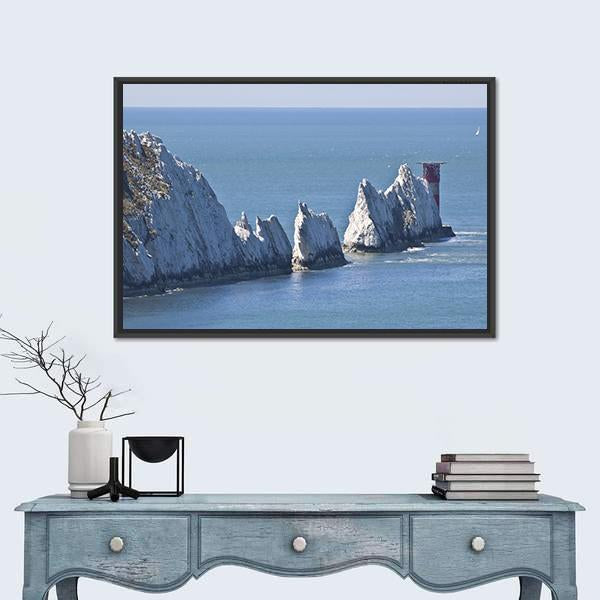 Needles On South Coast Canvas Wall Art-1 Piece-Floating Frame-24" x 16"-Tiaracle