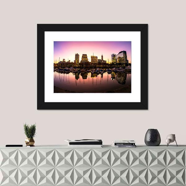 Neighbourhood Of Puerto Madero Canvas Wall Art-1 Piece-Framed Print-20" x 16"-Tiaracle