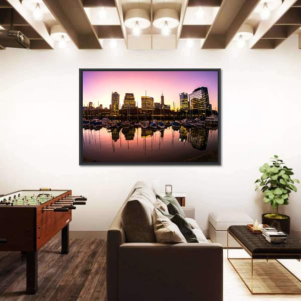 Neighbourhood Of Puerto Madero Canvas Wall Art-3 Horizontal-Gallery Wrap-25" x 16"-Tiaracle