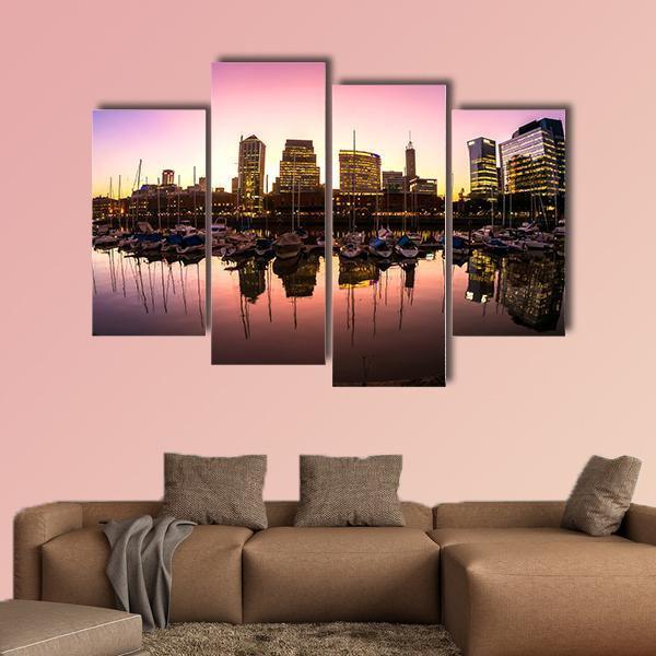 Neighbourhood Of Puerto Madero Canvas Wall Art-4 Pop-Gallery Wrap-50" x 32"-Tiaracle