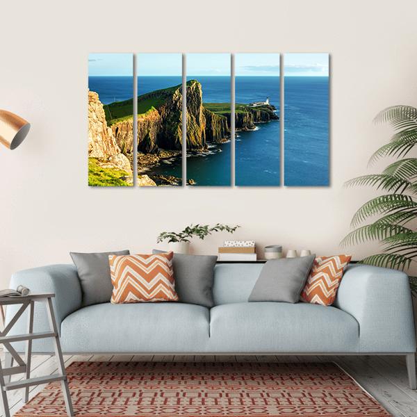 Neist Point Lighthouse Canvas Wall Art-5 Horizontal-Gallery Wrap-22" x 12"-Tiaracle