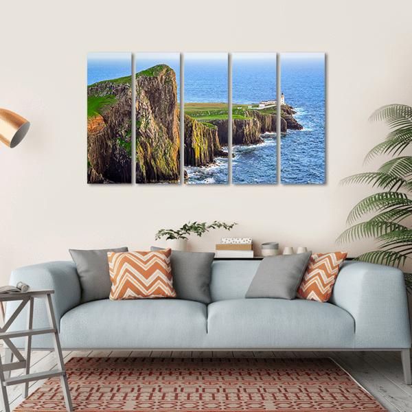 Neist Point Lighthouse Canvas Wall Art-5 Horizontal-Gallery Wrap-22" x 12"-Tiaracle