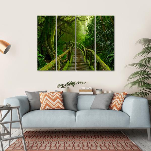 Nepal Jungle Canvas Wall Art-4 Horizontal-Gallery Wrap-34" x 24"-Tiaracle