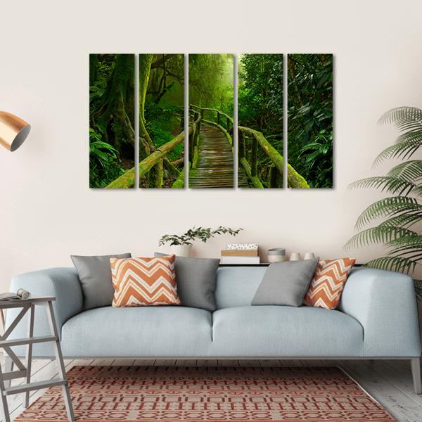 Nepal Jungle Canvas Wall Art-5 Horizontal-Gallery Wrap-22" x 12"-Tiaracle