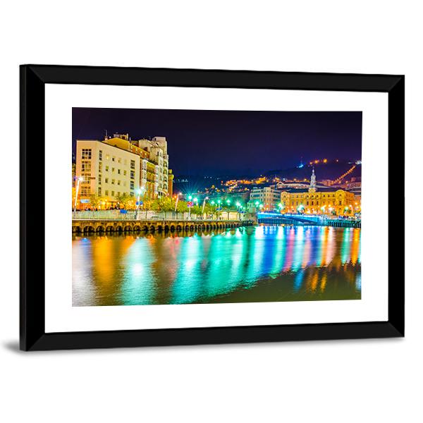 Nervion River Near Town Canvas Wall Art-3 Horizontal-Gallery Wrap-25" x 16"-Tiaracle
