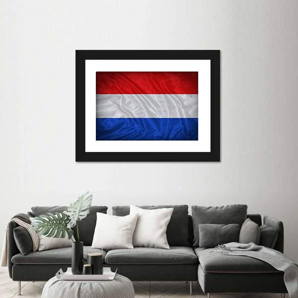 Netherlands Flag Panoramic Canvas Wall Art-1 Piece-36" x 12"-Tiaracle